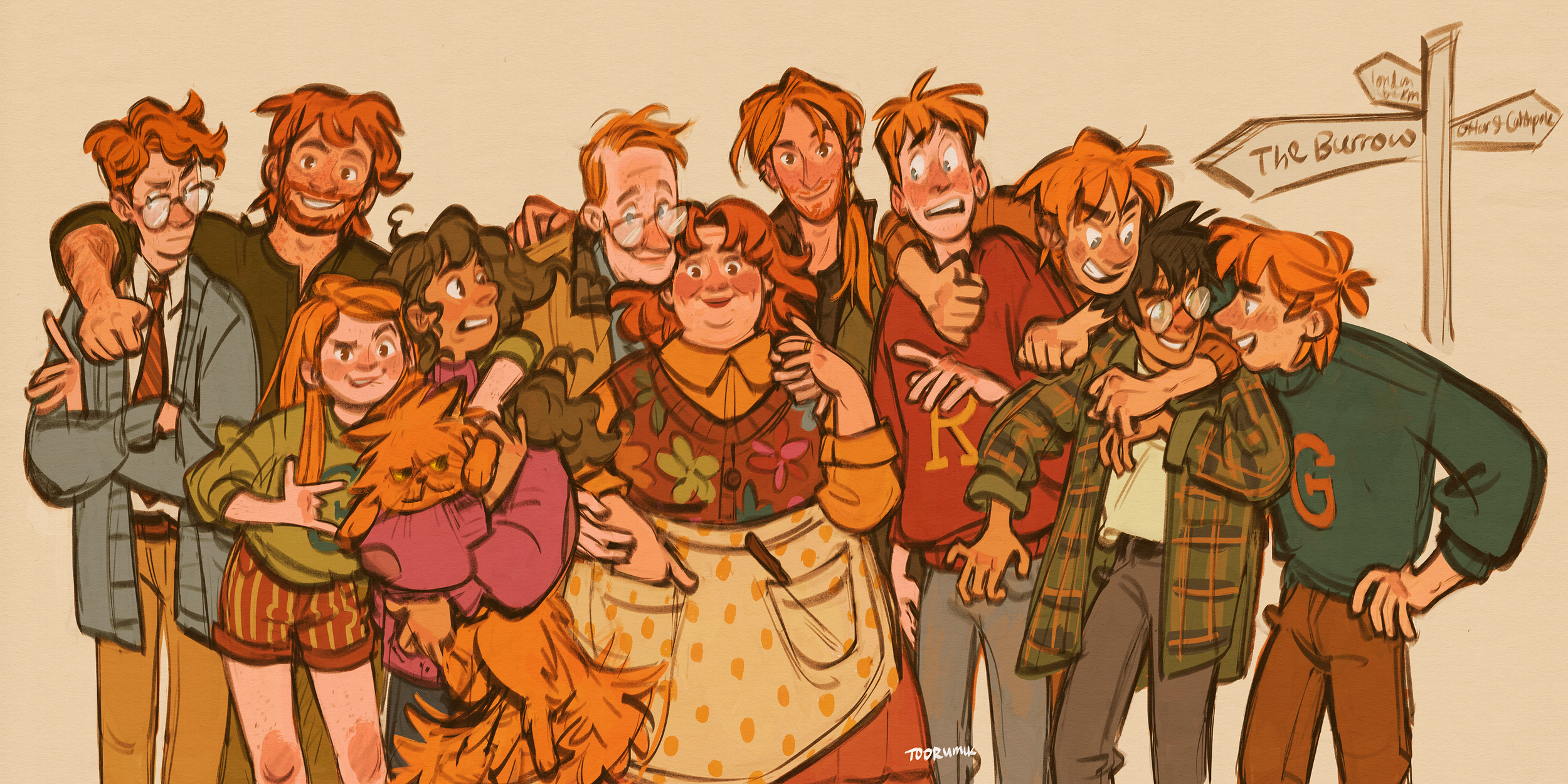 Weasley Family Portrait - Fine Art Print — toorumlk / Nusrat Naomi